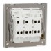 Schneider Electric Switch, Unica X, 2 way, 16AX, 250V, 3 gangs, stainless steel, NUX33_2_SS