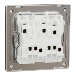 Schneider Electric Switch, Unica X, 1 way, 16AX, 250V, 4 gangs, Anique Brass, NUX34_1_AB
