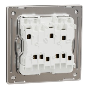 Schneider Electric Switch, Unica X, 1 way, 16AX, 250V, 4 gangs, dark bronze, NUX34_1_DB