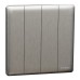 Schneider Electric Switch, Unica X, 1 way, 16AX, 250V, 4 gangs, stainless steel, NUX34_1_SS