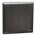 Schneider Electric Switch, Unica X, 2 way, 16AX, 250V, 4 gangs, dark grey, NUX34_2_DG