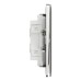 Schneider Electric Switch, Unica X, 2 way, 16AX, 250V, 4 gangs, stainless steel, NUX34_2_SS