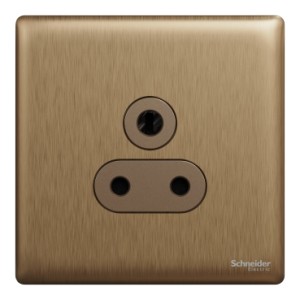 Schneider Electric Socket outlet, Unica X, 5A, 250V, 3 pin, dark bronze, NUX426_5_DB