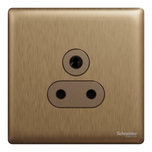 Schneider Electric Socket outlet, Unica X, 5A, 250V, 3 pin, dark bronze, NUX426_5_DB