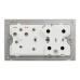 Schneider Electric Cooker control unit, Unica X, 45A, 250V, 1 gang, 2 pole, antique bronze, NUXT15D45N_AB