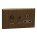 Schneider Electric Cooker control unit, Unica X, 45A, 250V, 1 gang, 2 pole, antique bronze, NUXT15D45N_AB