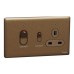 Schneider Electric  Cooker control unit, Unica X, 45A, 250V, 1 gang, 2 pole, dark bronze, NUXT15D45N_DB