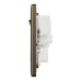 Schneider Electric Switched socket, Unica X, 13A, 250V, 2 gangs, antique brass, NUXT25_AB