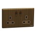 Schneider Electric Switched socket, Unica X, 13A, 250V, 2 gangs, antique brass, NUXT25_AB