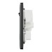 Schneider Electric Switched socket, Unica X, 13A, 250V, 2 gangs, dark grey, NUXT25_DG