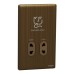 Schneider Electric Shaver socket, Unica X, 115/230V, vertical, antique brass, NUXT727V_AB