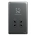 Schneider Electric Shaver socket, Unica X, 115/230V, vertical, dark grey, NUXT727V_DG
