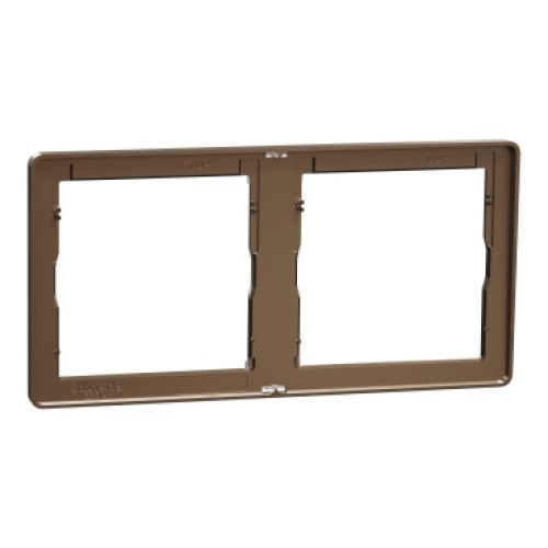 Schneider Electric Cover frame, Unica X, 2 gangs, matt, dark bronze, NUX_21_DB