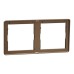 Schneider Electric Cover frame, Unica X, 2 gangs, matt, dark bronze, NUX_21_DB