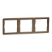 Schneider Electric Cover frame, Unica X, 3 gangs, matt, dark bronze, NUX_31_DB