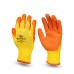 Krafthaus Orange Crinkle Latex Palm Coated Gloves | Heavy-Duty Anti-Slip