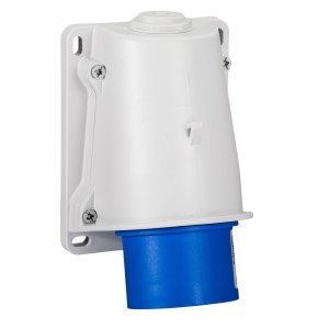 Schneider PratiKa plug - angled - 16A - 3P + N + E - 200...250 V AC - IP44 - wall-mounted PKX16W425