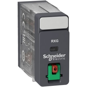 Schneider Electric Harmony Interface plug in relay 5A 2CO lockable test button 230V AC RXG21P7