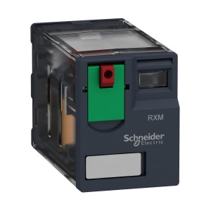 Schneider Electric Harmony Miniature plug-in relay 10A 3 CO with lockable test button 24V AC RXM3AB1B7