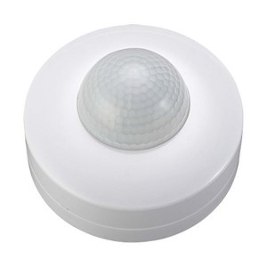 Scolmore OVIA Surface Mounted 360 Degree Compact PIR - IP44 - White Sensor OVPIR006WH