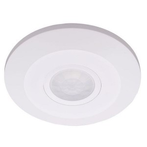 Scolmore OVIA Surface Mounted 360 Degree Low Profile Flush PIR - White OVPIR007WH