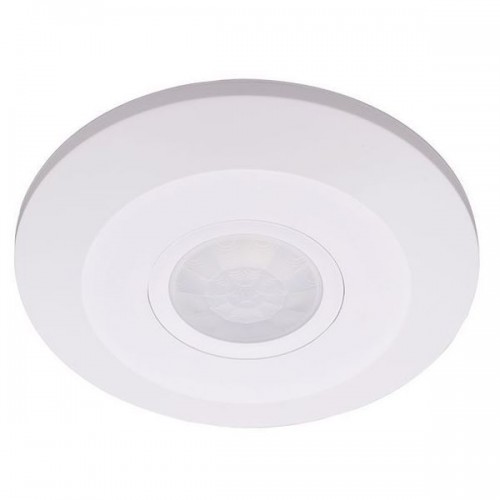 Scolmore OVIA Surface Mounted 360 Degree Low Profile Flush PIR - White OVPIR007WH