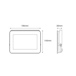 Scolmore OVIA LED Flood Light 50W LED Floodlight IP65 6500K Black SDLG157C-50W2