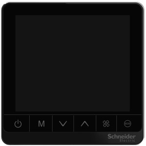 Schneider Thermostat, Spacelogic, fan coil on/off, standalone, touchscreen, 2P, 3 fan, 240V, black TC907-3A2LB