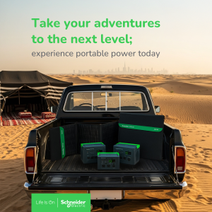 Schneider OffGrid Portable Power Station Outdoor Camping, Home power backup (531W, 332Wh Lithium-ion with 2 AC Outlets, 3 USB-A, 1 USB-C, Wireless Charger 