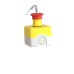 Schneider Electric Harmony XALD XALK Control station plastic yellow lid 1 red mushroom push button 40mm key release 1NC XALK188