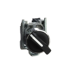 Schneider Electric Harmony XB4 selector switch metal black 22mm 2 positions stay put 1NO XB4BD21