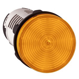 Schneider Monolithic pilot light, Harmony XB7, plastic, orange, 22mm, integral LED, 24V AC DC XB7EV08BP