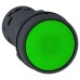 Schneider Monolithic push button, plastic, green, Ø22, spring return, unmarked, 1 NO XB7NA31