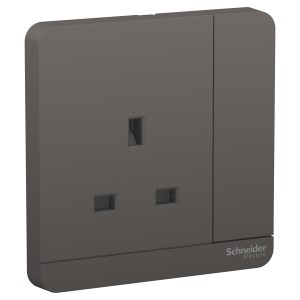 Schneider AvatarOn Switched socket 3P 13A 250V Dark Grey Switch Socket E8315_DG_G12