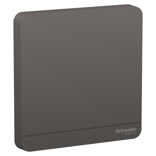 Schneider Electric AvatarOn blank plate 1 Gang Dark grey E8330X_DG