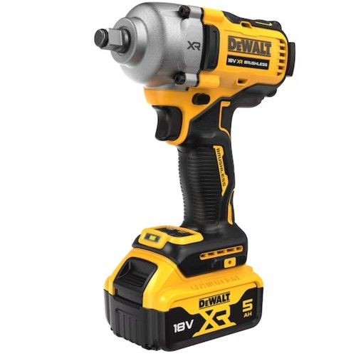 DEWALT DCF891P2T-GB 18V XR Brushless 1/2" Mid Torque Impact Wrench Kit with 2 x 5.0Ah Batteries 