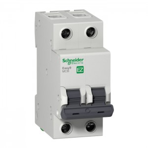 Schneider Electric Easy9 Miniature Circuit Breaker 2P 6A C curve 6000A MCB 230V EZ9F56206