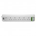   Schneider Electric APC Essential SurgeArrest 5 Outlets with 2 USB Port 5V 2.4A Charger 230V UK Extension PM5U-UK