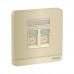 Schneider Electric AvatarOn Wallplate 2 Keystone RJ45 1 Gang Metal Gold Hairline E8332RJS_GH