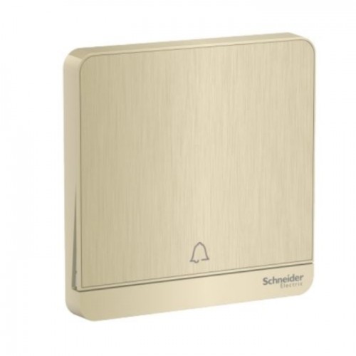 Schneider Electric AvatarOn Doorbell Metal Gold Hairline 10A 250V Push button doorbell E8331BPL1_GH