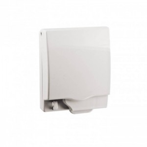 Schneider Electric Full-Time Weatherproof Single Gang Socket Cover IP55 E223R_WE