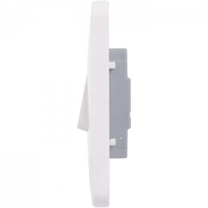 Schneider Electric Lisse Retractive Plate Switch with Bell Symbol 1 Gang 2 Way 10A White GGBL1012RBS