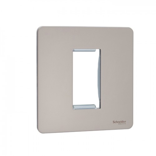 Schneider Electric Ultimate Euro Modular Plate Pearl Nickel 1 Gang GU8450PN