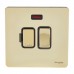 Schneider Electric Ultimate Polished Brass Screwless Flat Plate 13A Switched Fused Connection GU5411-BPB