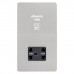 Schneider Electric Ultimate Screwless flat plate shaver socket 115/230 Dual Voltage GU7490BSS