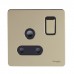 Schneider Electric Ultimate Screwless flat plate switch 1 gang brass switch socket GU3490-BPB