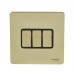 Schneider Electric Ultimate Screwless flat plate switch 1 pole 2 way plate switch 3 gangs GU1432BPB