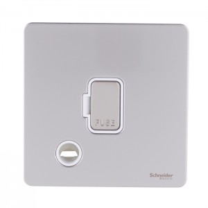 Schneider Electric Ultimate unswitched fused connection pearl nickel Fused Outlet GU5403WPN