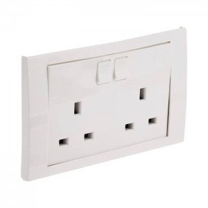 Schneider Electric Vivace Double Switched Socket White 13A 230V 1 Gang Socket KB25