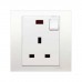 Schneider Electric Vivace Switched Socket 13A 250V 1 Gang Switched Socket with Neon KB15N
